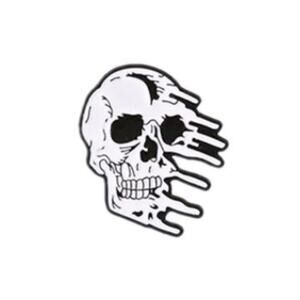 Melting Skull Pin Brooch Skeleton Halloween